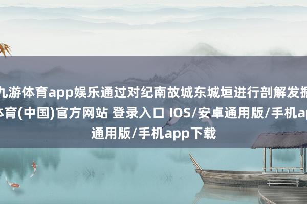 九游体育app娱乐通过对纪南故城东城垣进行剖解发掘-九游体育(中国)官方网站 登录入口 IOS/安卓通用版/手机app下载