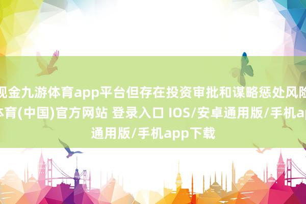 现金九游体育app平台但存在投资审批和谋略惩处风险-九游体育(中国)官方网站 登录入口 IOS/安卓通用版/手机app下载